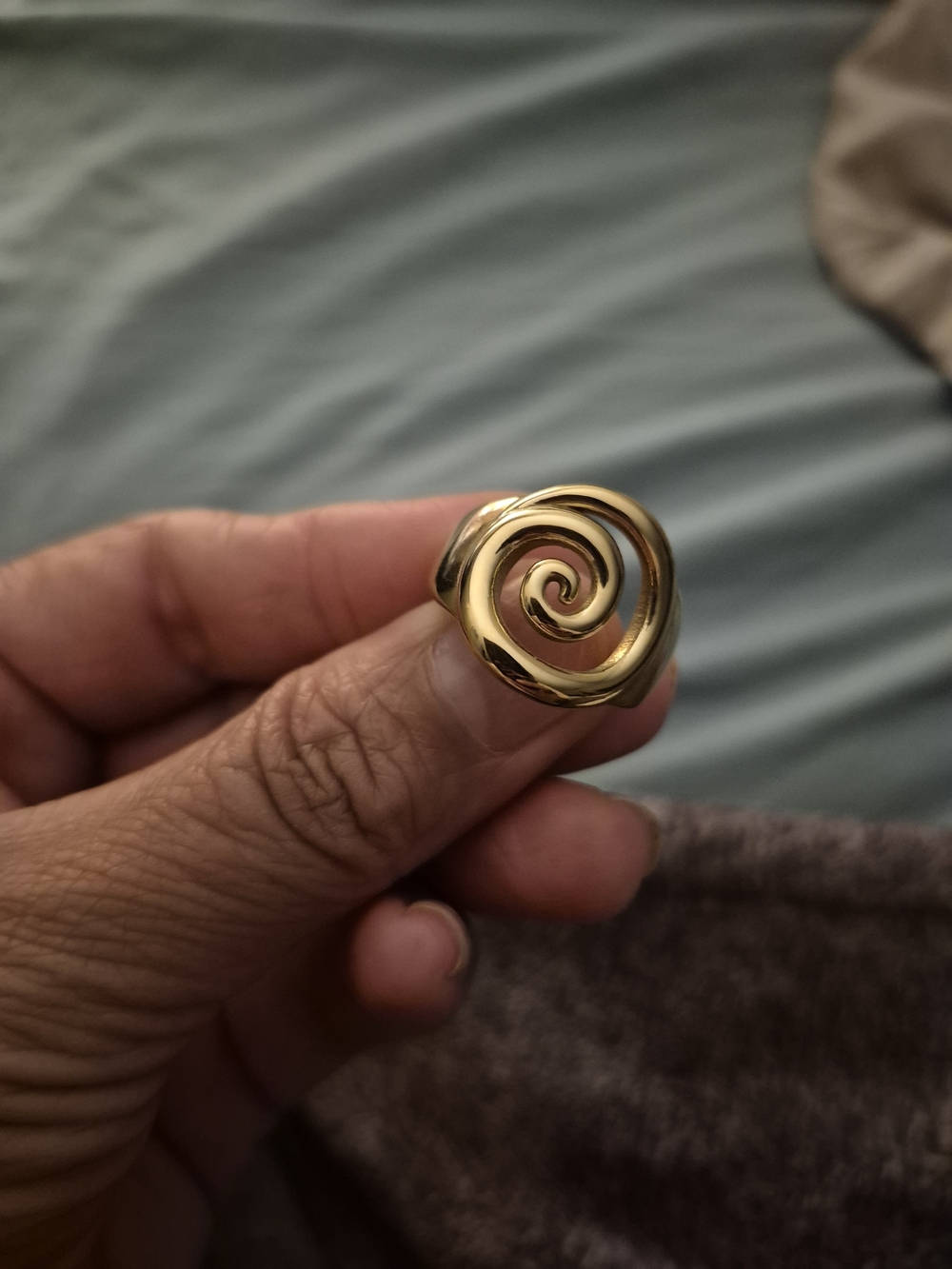 Gold Spiral Statement Ring - Women Jewelry
